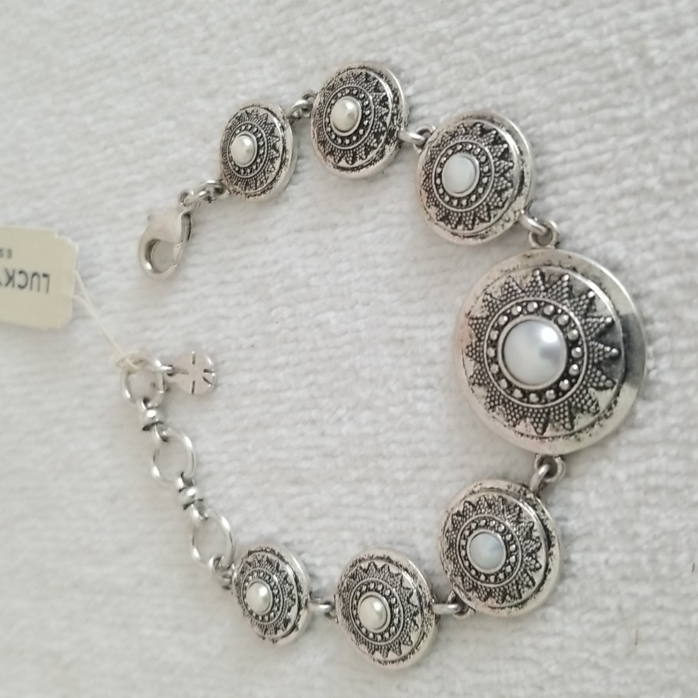 New Lucky Brand Pearl Link Bracelet